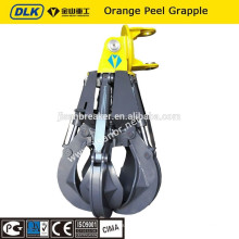 Jisan Rotación y oscilación Orange Peel Grapple DLKM06 para excavadora 10-16 TON